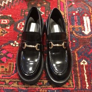 Steve Madden Lando Black Leather Loafers